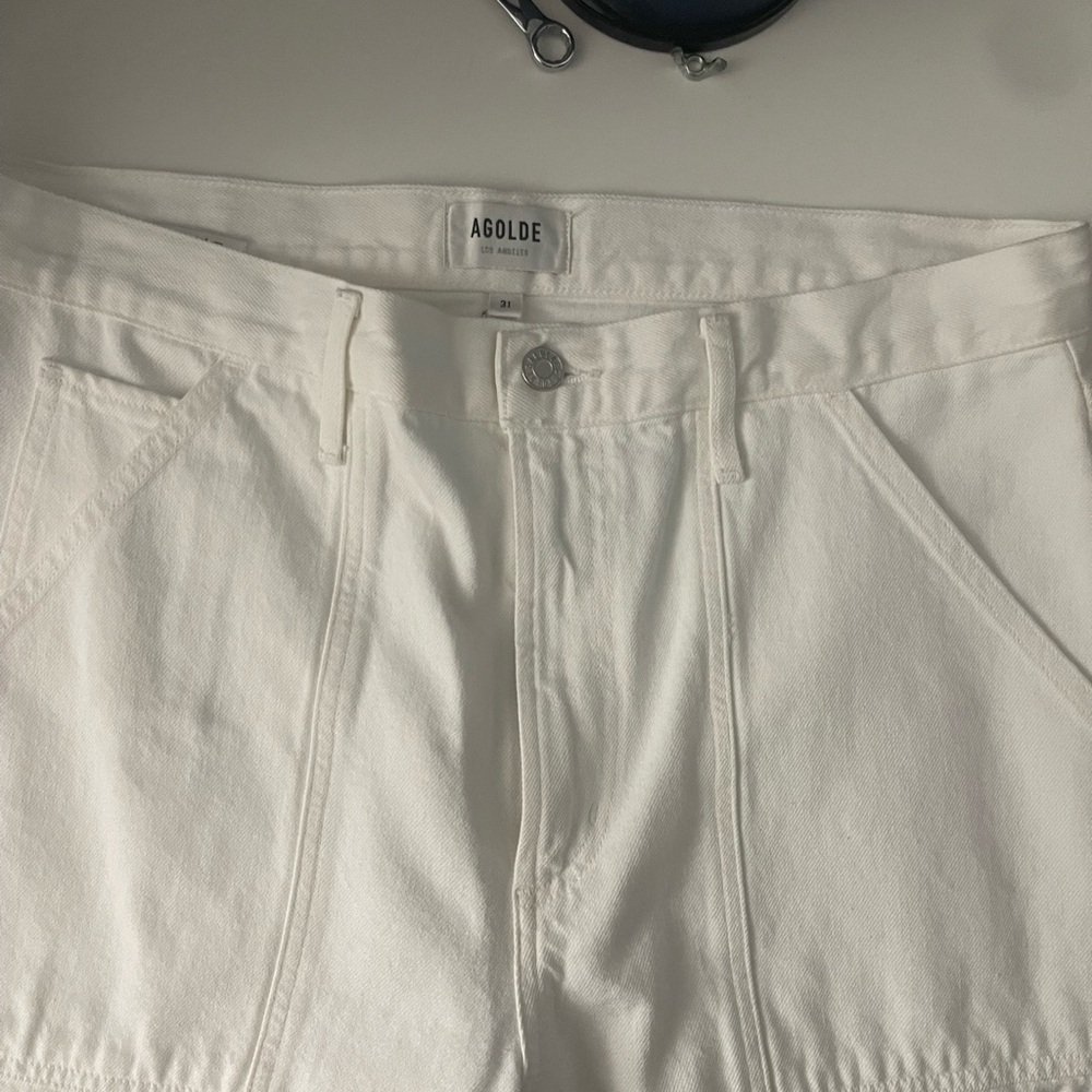 Agolde Cooper high-rise denim cargo pants - Picture 4 of 6